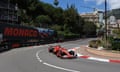 Charles Leclerc rounds a corner on his way to qualifying on pole position in Monaco.