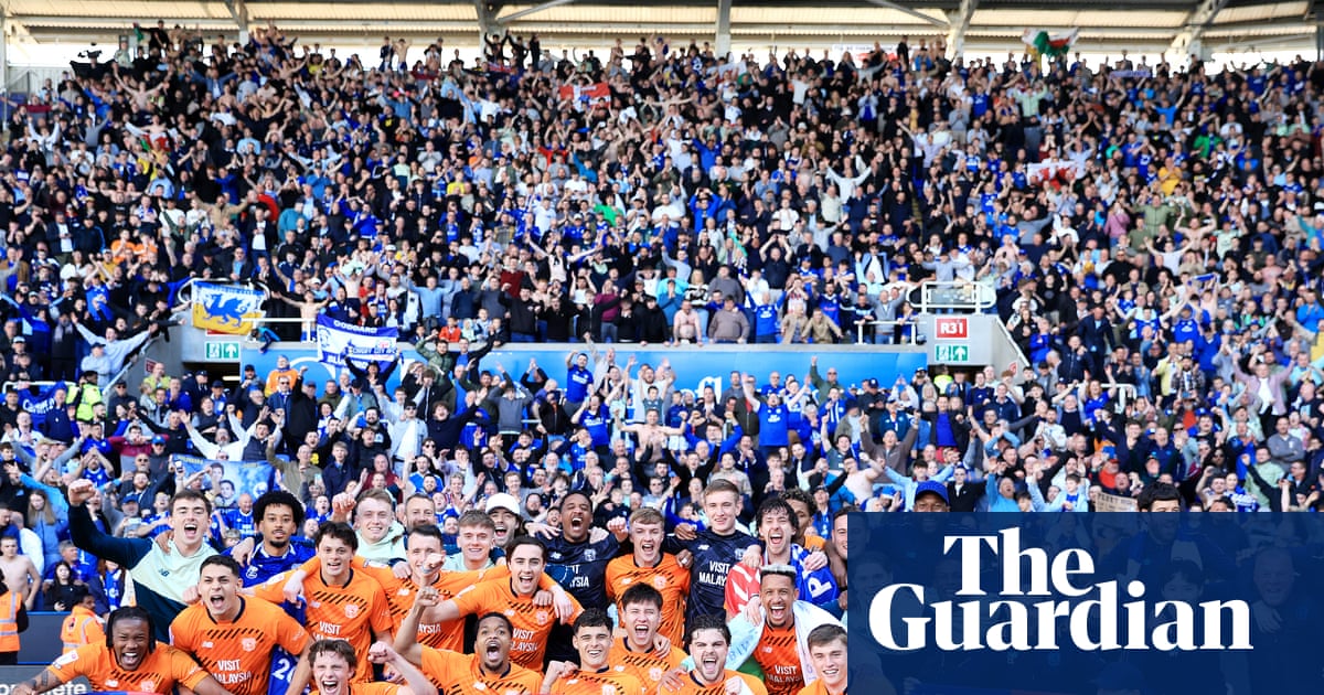 EFL roundup: Cardiff promoted from League One after Exeter keeper’s goal denies Stockport