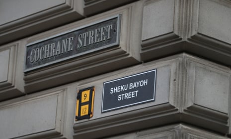 Activists renamed Cochrane Street ‘Sheku Bayoh Street’ after a man who died in police custody