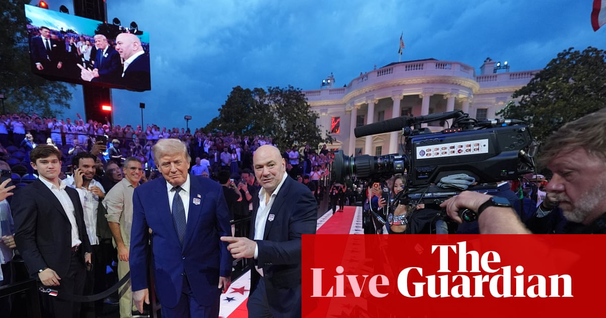 UFC Freedom 250: White House hosts MMA card for Trump’s 80th birthday – live updates