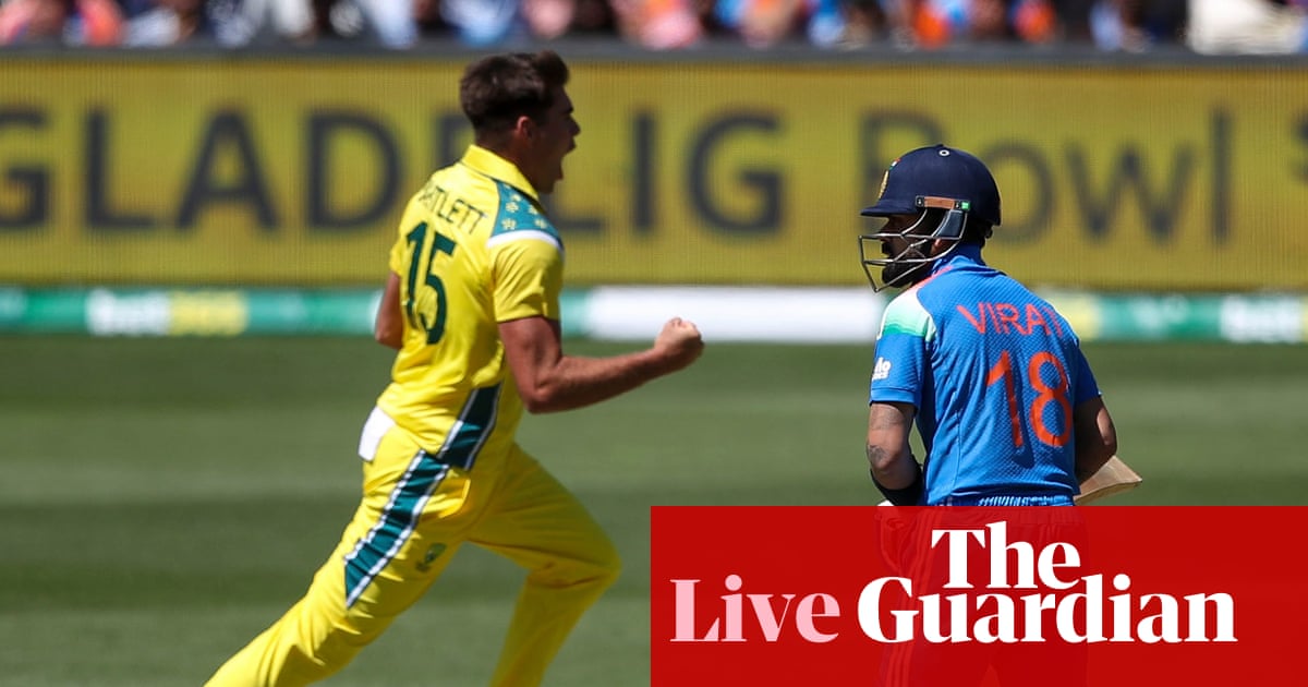 Australia v India: second men's one-day international live