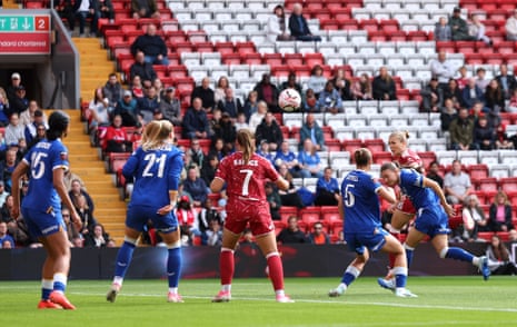Beata Olsson scores for Liverpool.