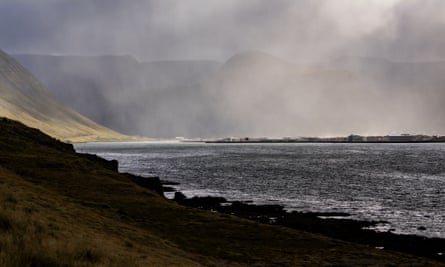 Awe-inspiring landscape … Rämö’s home town Ísafjörður, where the Hildur books are set.