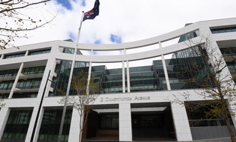 The home affairs department building in Canberra