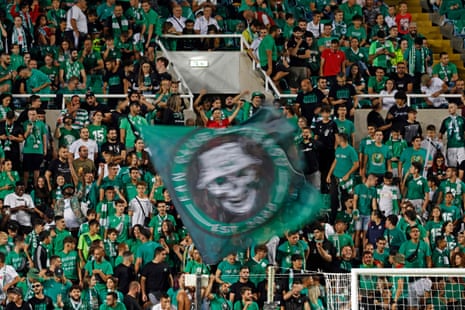 Omonia fans pack the ground well ahead of kick-off