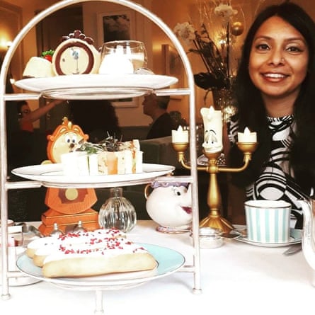 Dhruti Shah, at a Beauty and the Beast-themed afternoon tea.