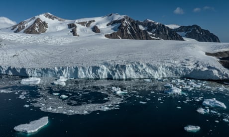 Melting ice in Antarctica