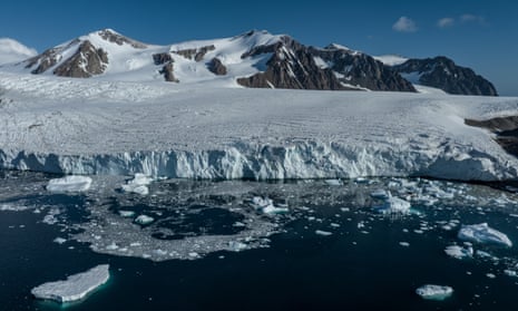 Melting ice in Antarctica