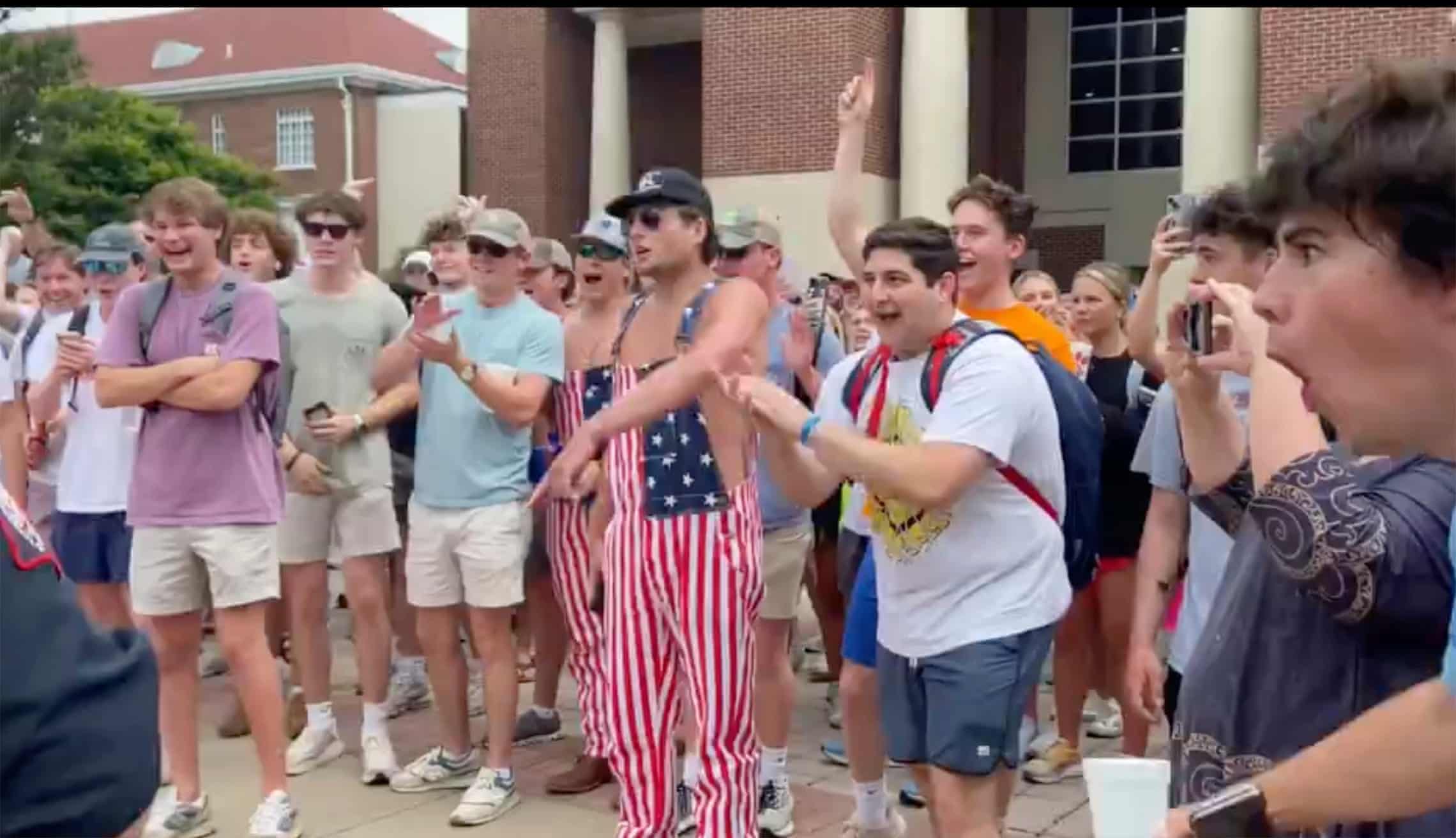 Counter protesters at U of Mississippi
