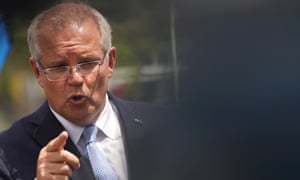 Scott Morrison pointing his finger.