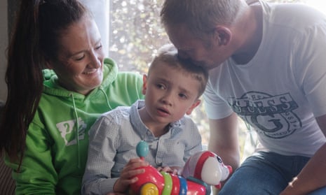 ‘Harrison has made us appreciate life’ … Hayley and Anthony Clark with their eight-year-old son.