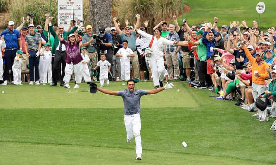 Tony Finau May Miss Masters Debut After Hole In One Celebration Injury Masters 18 The Guardian Tony Finau May Miss Masters Debut After Hole In One Celebration Injury Masters 18 The Guardian