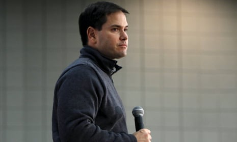 Republican U.S. presidential candidate Senator Marco Rubio listens to a question during a town hall meeting in Waterloo, Iowa, December 29, 2015. 95% of economics experts disagree with Rubio’s claims that cutting carbon pollution will hurt the economy.