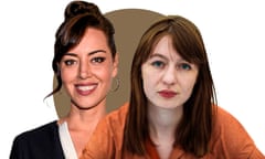 Composite of head shots of Aubrey Plaza and Sally Rooney