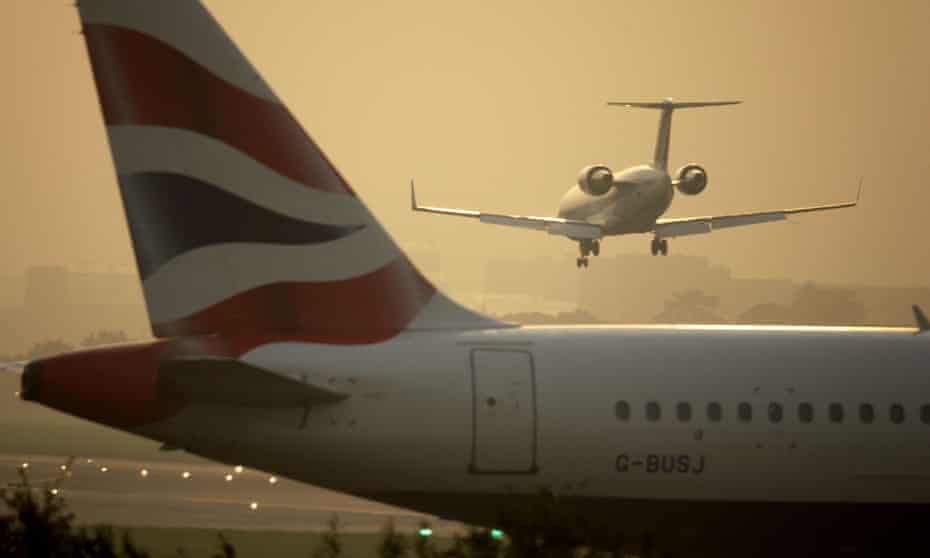 Jets at Gatwick airport