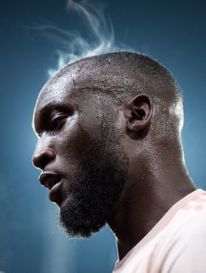 February 27: Romelu Lukaku of Manchester United steams during the match between Crystal Palace and Manchester United at Selhurst Park.