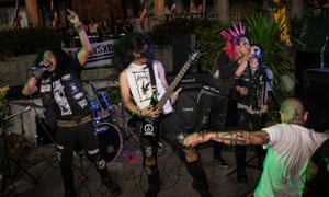 Thailand punk band Blood Soaked Street of Social Decay, with Kitikea ‘Pure Punk’ Kanpim on back-up vocals.
