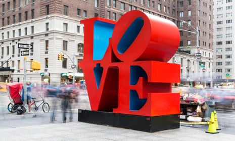 Robert Indiana’s Love sculpture in New York.