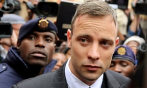 Oscar Pistorius leaving the high court in Pretoria in June 2016.