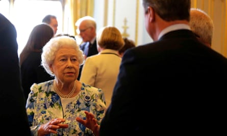 The Queen speaks to David Cameron