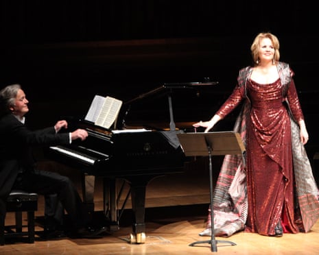 Renée Fleming with Hartmut Höll at the Barbican on Wednesday.