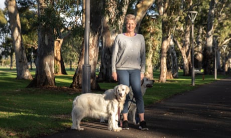 Alicia Hopper with her dogs, Charlie and Jemma