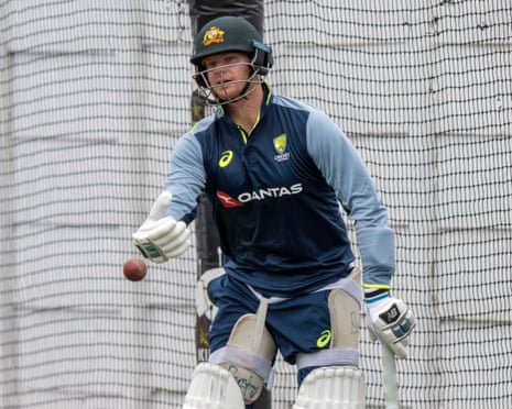 Steve Smith bats in the nets before Australia meet South Africa in the first Test