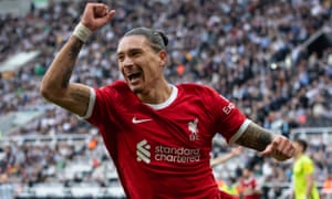 Darwin Nunez celebrates scoring the winner