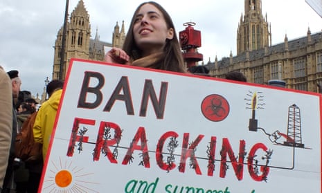 Female fracking protester