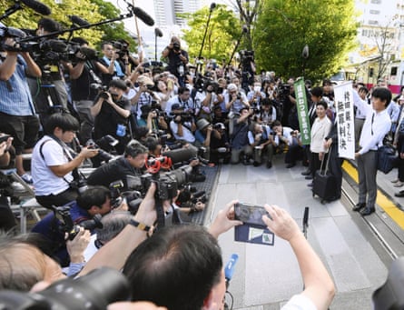 Hideko Hakamada, the sister of 88-year-old death row prisoner Iwao Hakamada, speaks after his murder conviction was quashed.