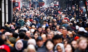Shoppers during on Oxford Street in central London