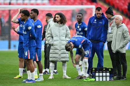 Chelsea's players after the FA Cup final.