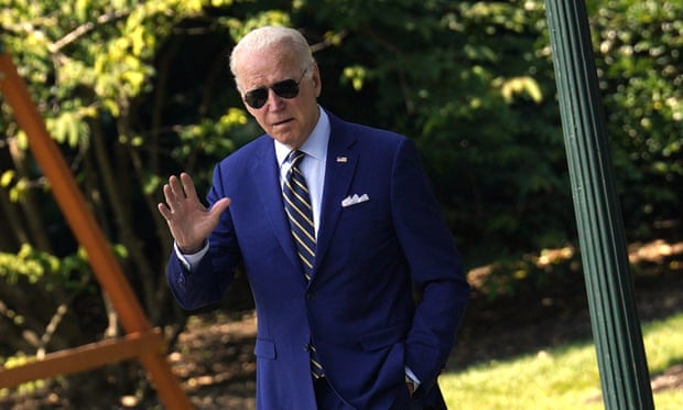 Biden at the White House, on his way to Massachusetts, on Wednesday.