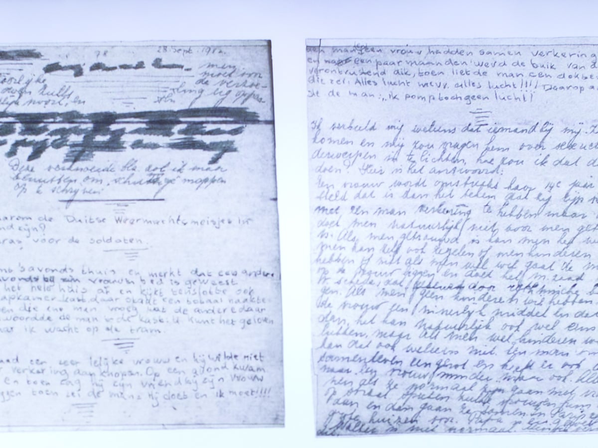 Anne Frank S Dirty Jokes Found On Diary Pages She Covered Over Anne Frank The Guardian