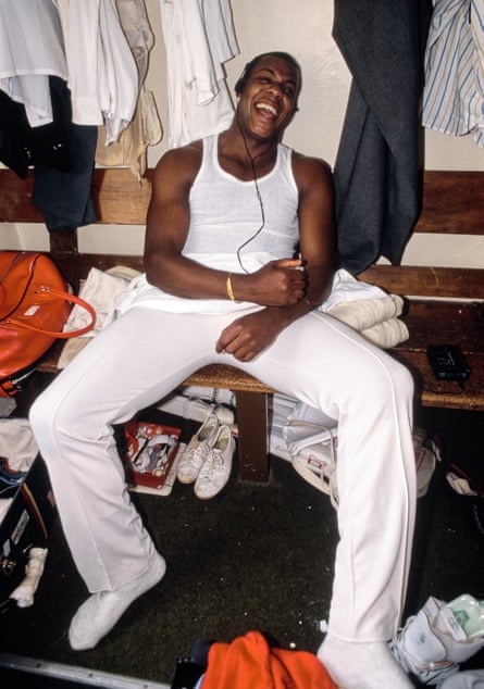 David Lawrence listening to music