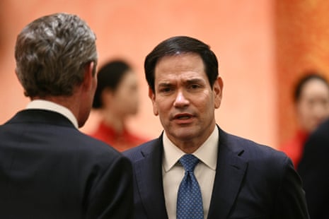 US secretary of state Marco Rubio at the state banquet for Donald Trump and Xi Jinping in Beijing.