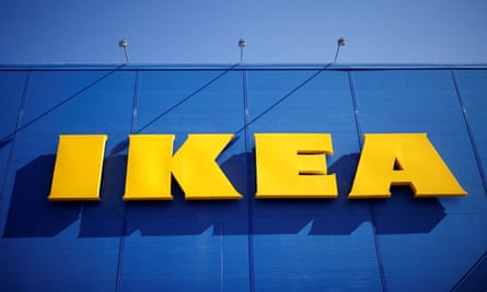 The Ikea sign on a store