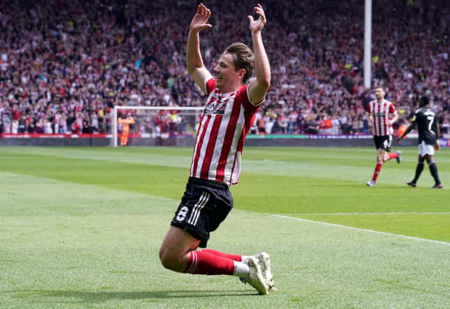 Berge celebrates scoring.