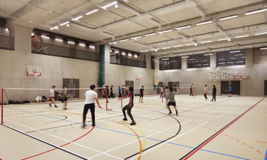 Hidden depths … the basement sports hall.