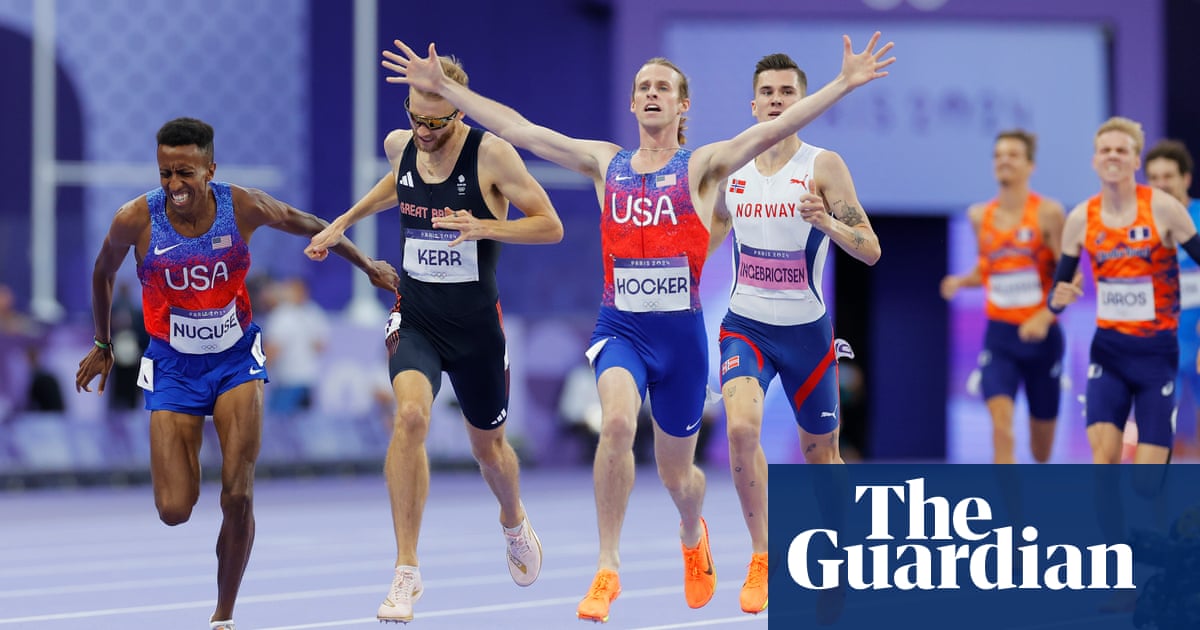 Cole Hocker stuns Kerr and Ingebrigtsen to win shock Olympic 1500m gold | Paris Olympic Games 2024 | The Guardian