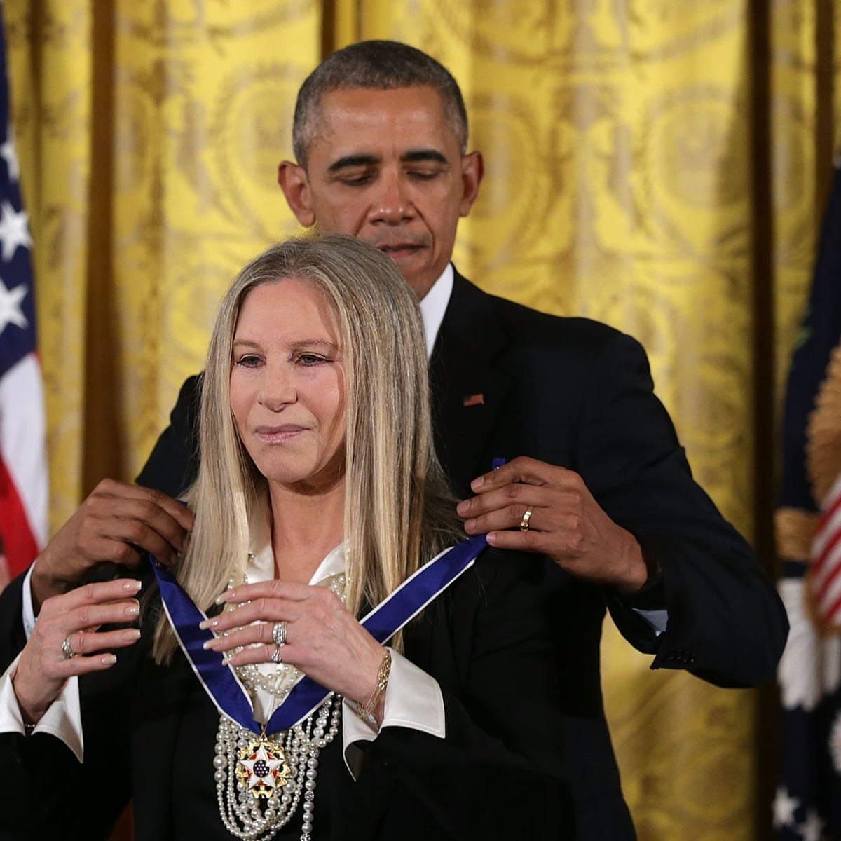 Barbra Streisand And Steven Spielberg Awarded Presidential Medal Of Freedom Barack Obama The Guardian