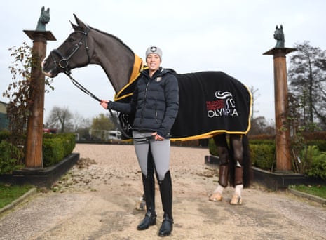 British elite dressage rider Charlotte Dujardin with her horse Blueberry