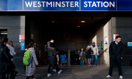 A homeless Portuguese man was found dead in a passage leading from Westminster tube station to the Houses of Parliament building.