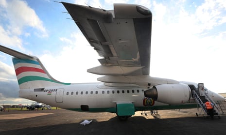 The Avro RJ85 plane, operated by Bolivian carrier LaMia, which crashed in Colombia.