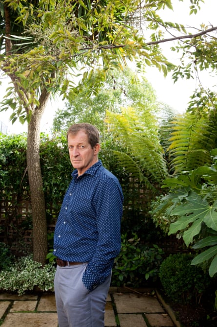 Alastair Campbell in his garden.