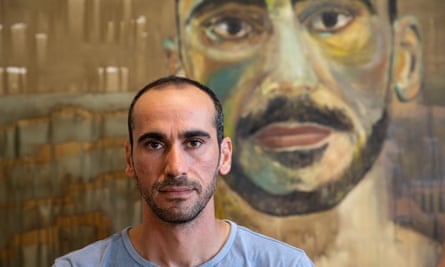 Mostafa ‘Moz’ Azimitabar with his entry into the 2022 Archibald prize.