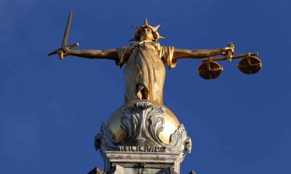 Statue of Lady Justice atop the Old Bailey