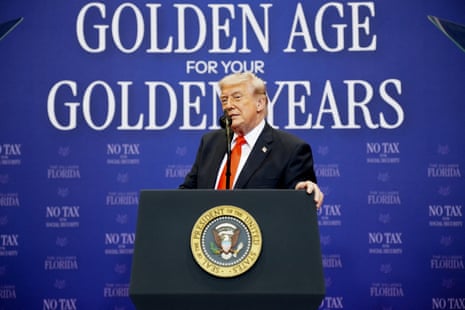 Donald Trump spoke to seniors on Friday at The Villages Charter School in Florida.