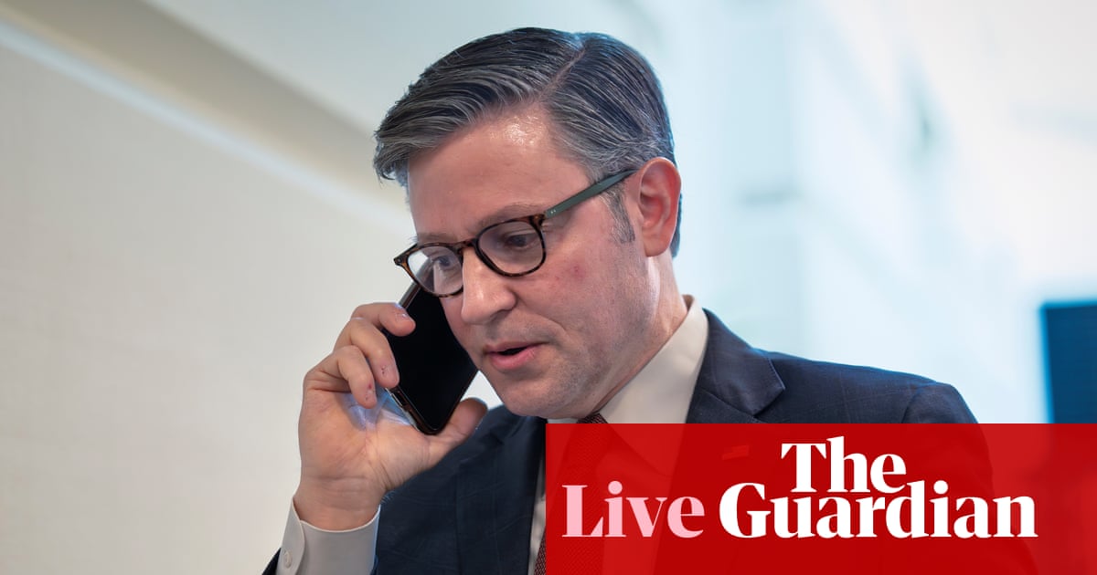 Johnson cancels votes amid Republican divide over Epstein documents and accuses Democrats of ‘politicizing’ investigation – live | Trump administration Johnson cancels votes amid Republican divide over Epstein documents and accuses Democrats of ‘politicizing’ investigation – live | Trump administration