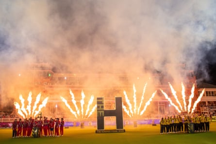 Fireworks at the Hundred final